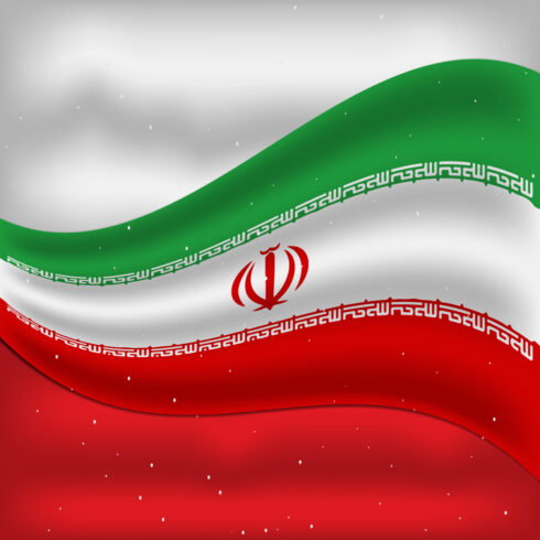 Colorful image of Iran flag.