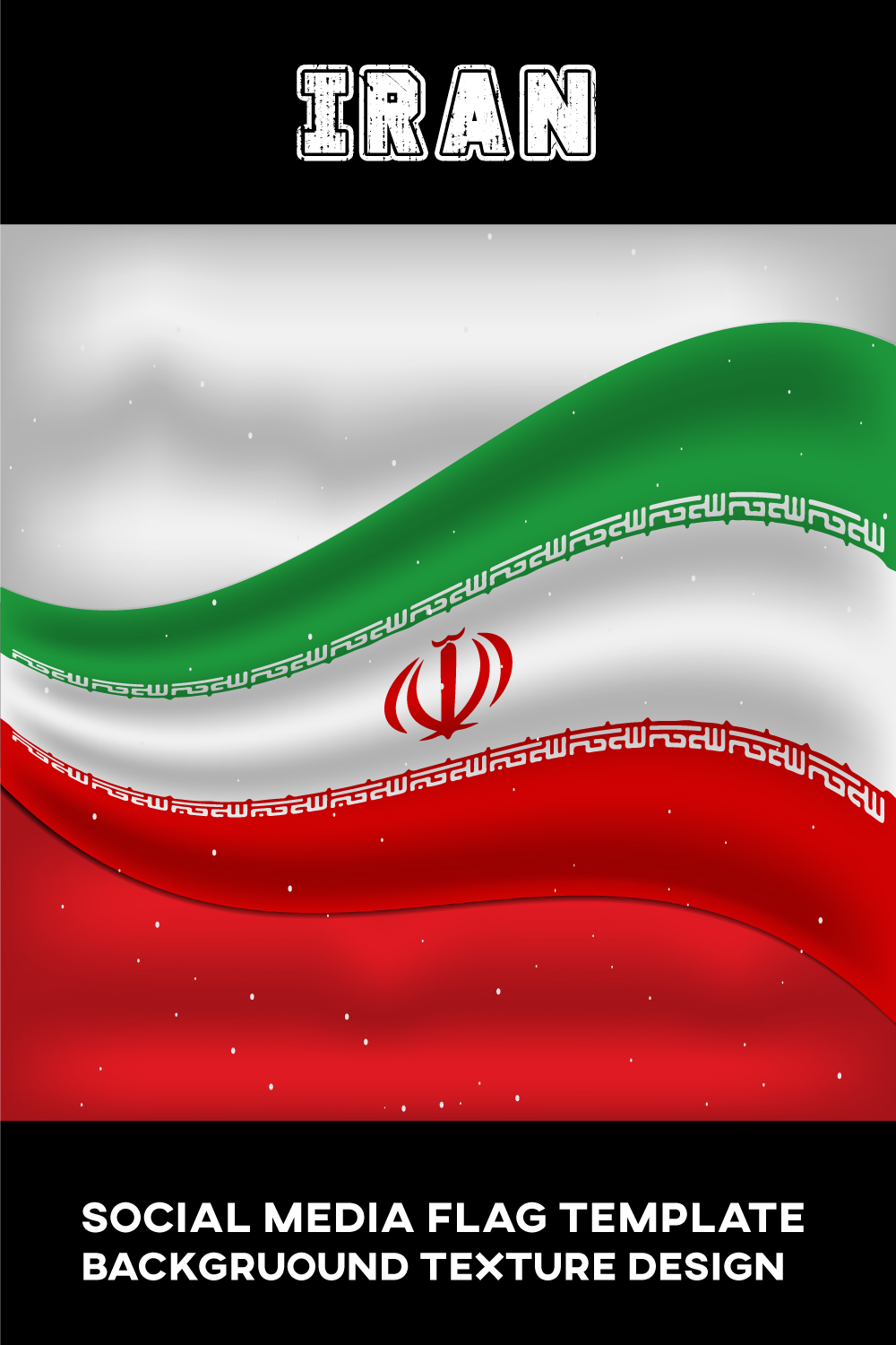 Beautiful image of the flag of Iran.