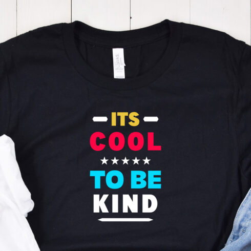Cool To Be Kind Typography T-Shirt Design cover image.