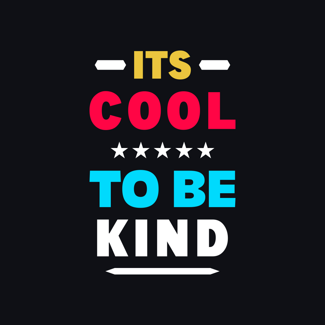 I'ts cool to Be Kind Typography T-Shirt Design - MasterBundles