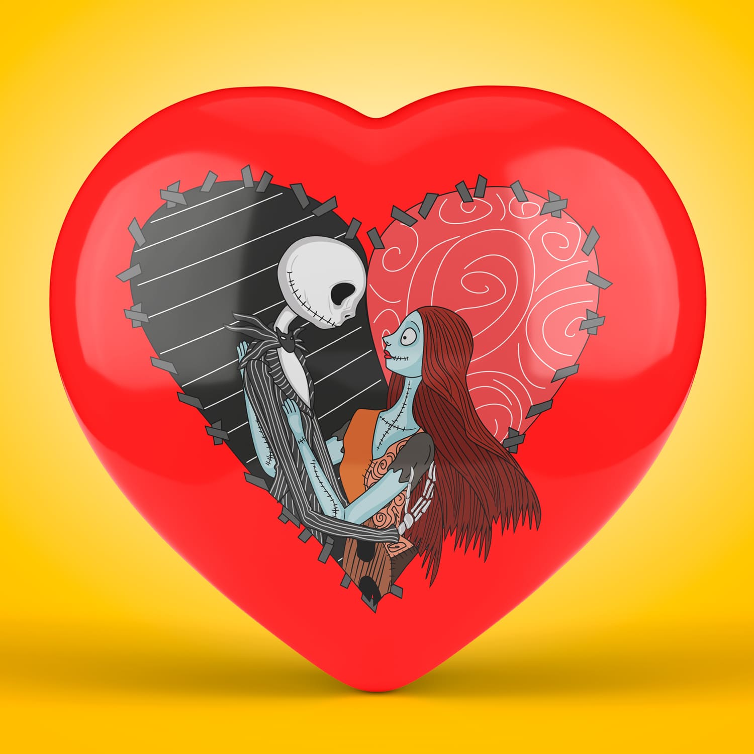 Jack Skellington and Sally SVG cover.