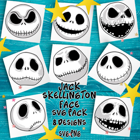 Jack Skellington Face SVG.