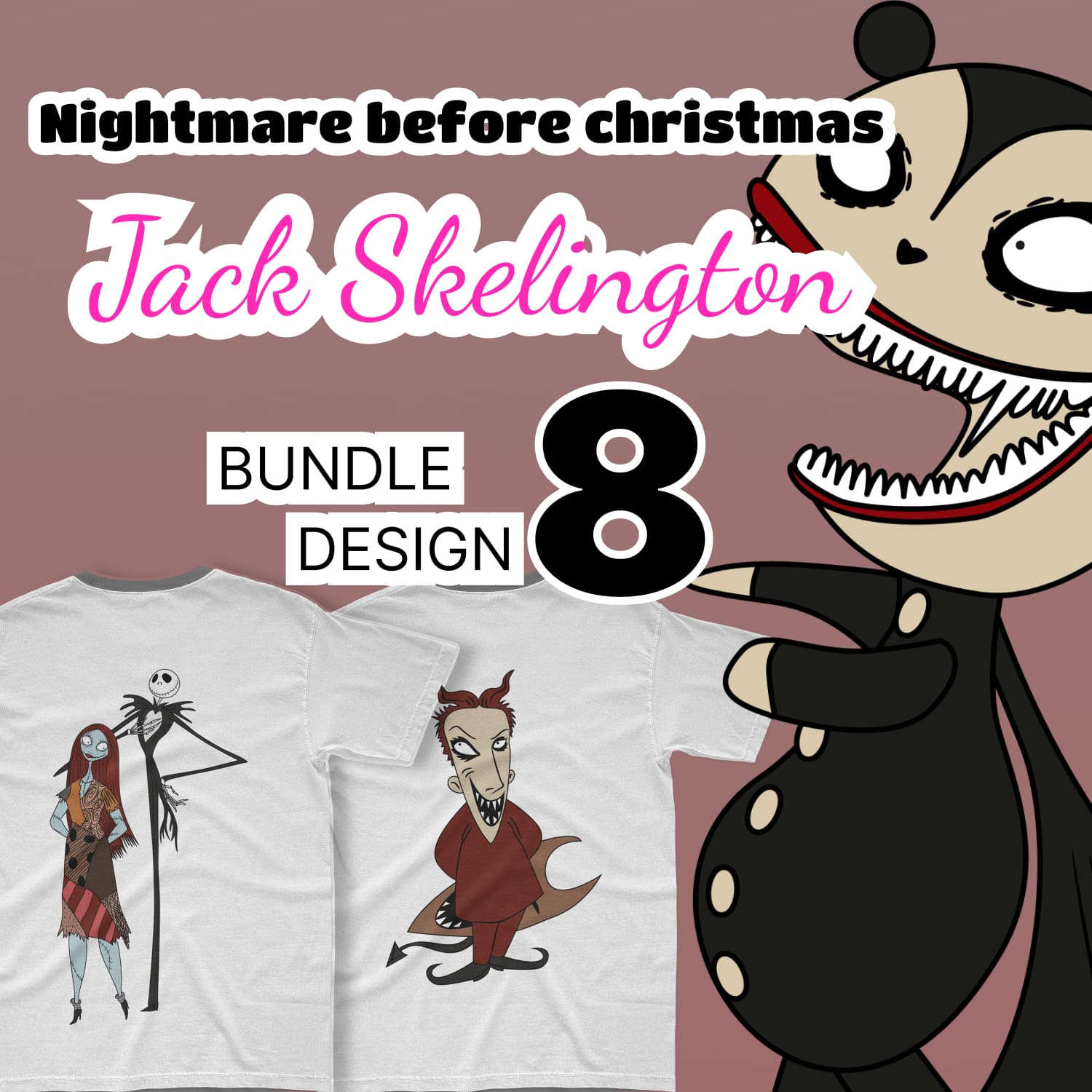 Jack Skellington Nightmare Before Christmas SVG - main image preview.