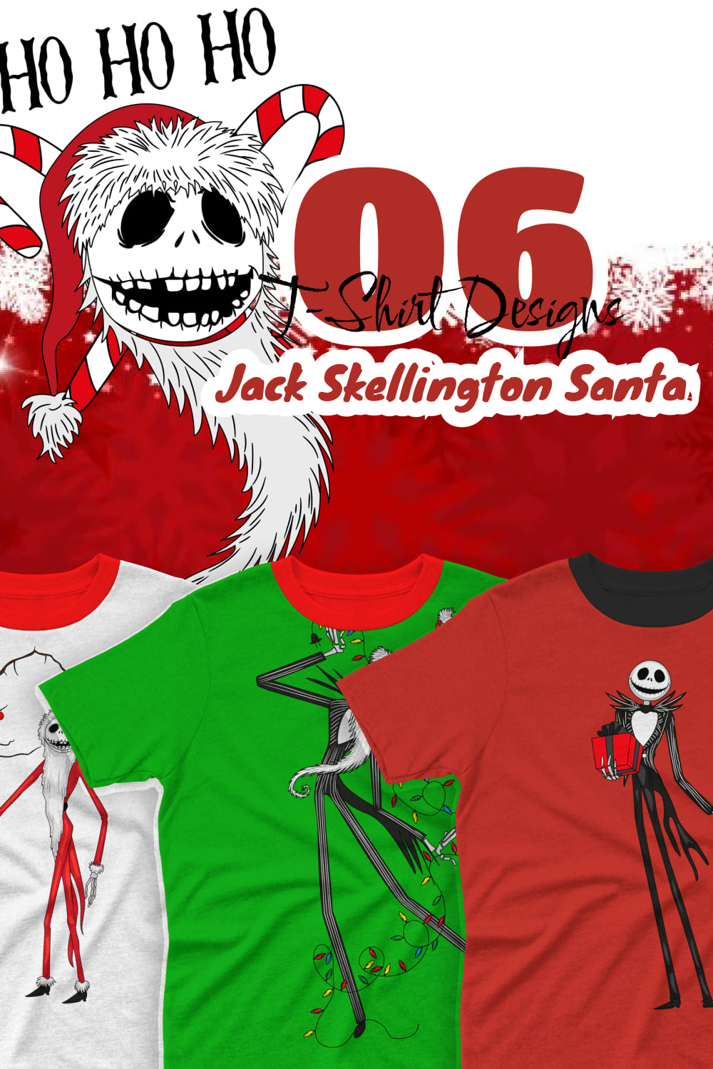 Jack Skellington Santa SVG - pinterest image preview.