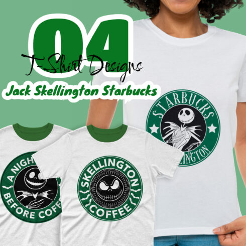 Jack Skellington Starbucks Svg T-shirt Design.