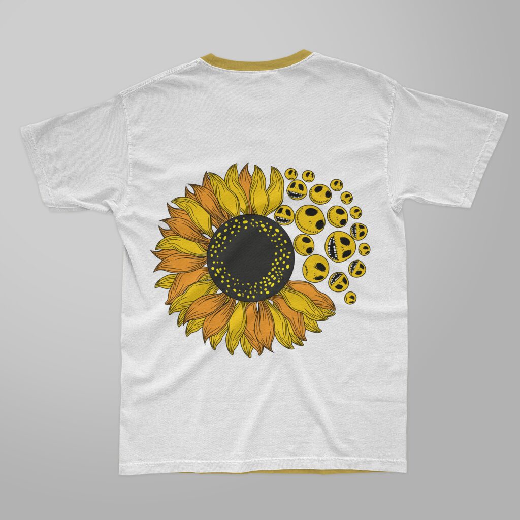 Jack Skellington Sunflower Svg T-shirt Design – MasterBundles