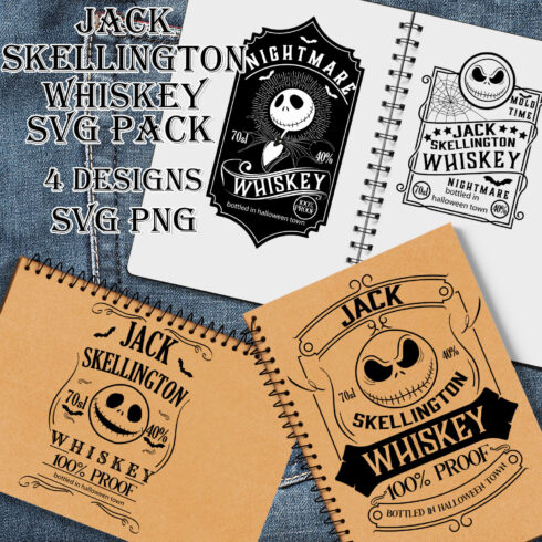 Jack Skellington Whiskey SVG - main image preview.