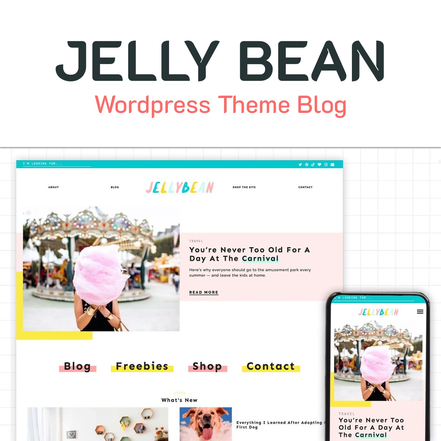 Jelly Bean Wordpress Theme Blog.