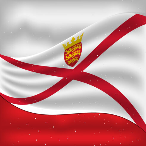 Unique image of the flag of Jersey.
