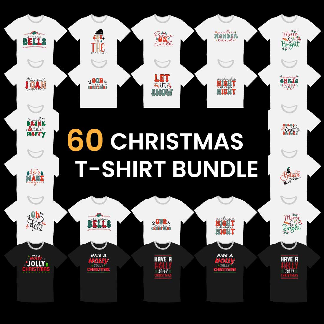 T-shirt Merry Christmas Designs Graphic cover image.