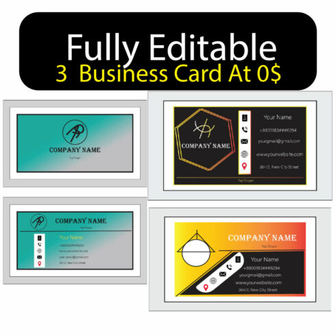 Fully Editable Business Card - main image preview.