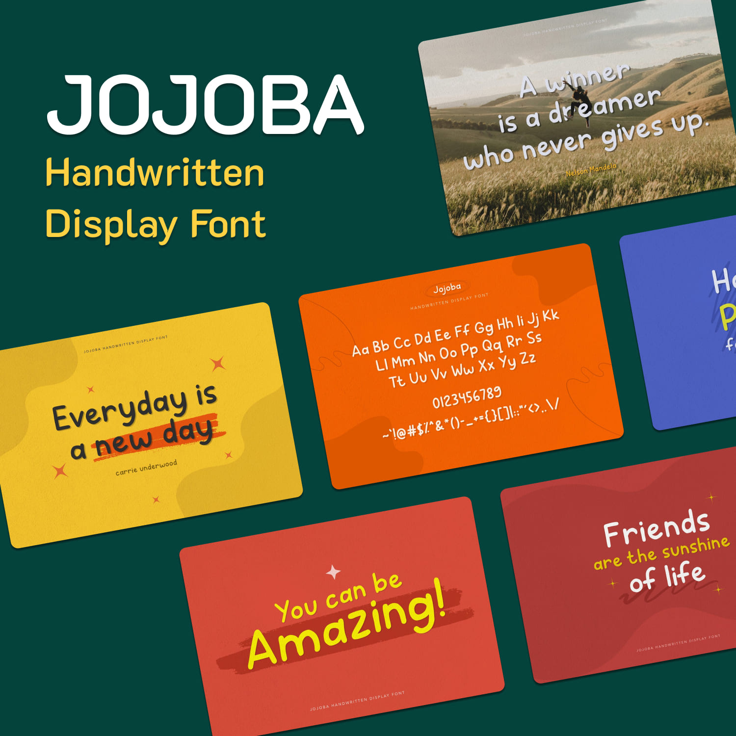 Jojoba | Handwritten Display Font.