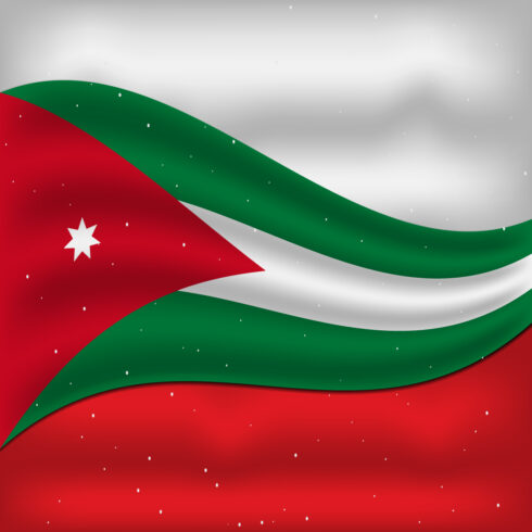 Amazing image of the flag of Jordan.