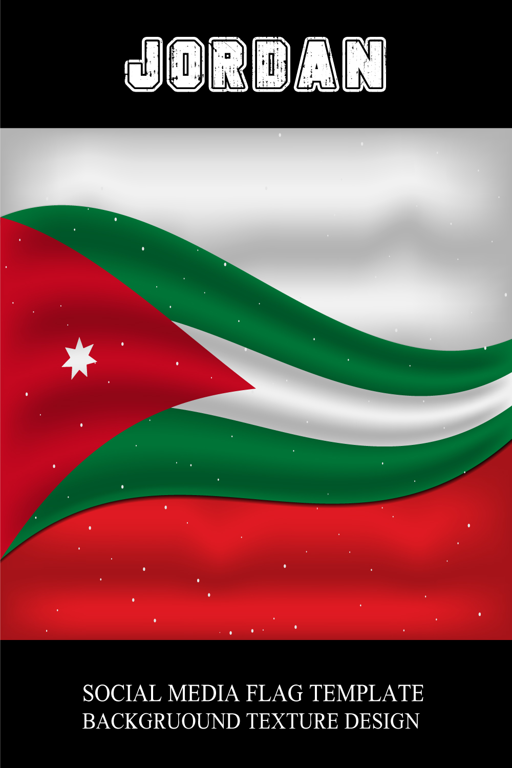 Unique image of the flag of Jordan.