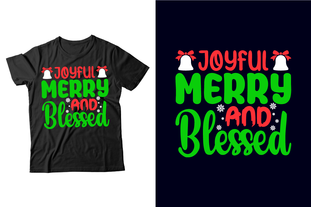 Joyful merry and blessed - t-shirt design.