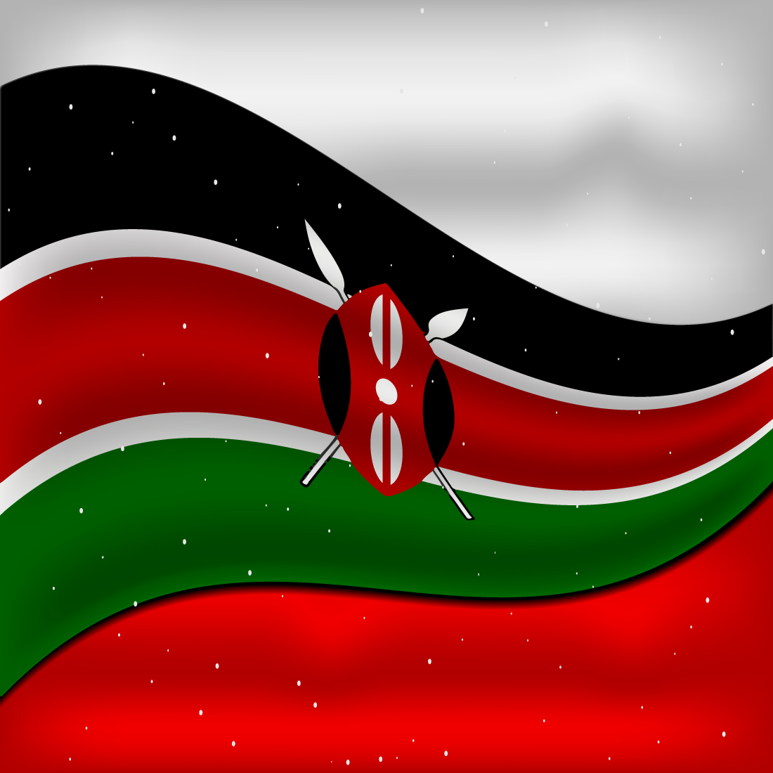 Irresistible flag image of Kenya.