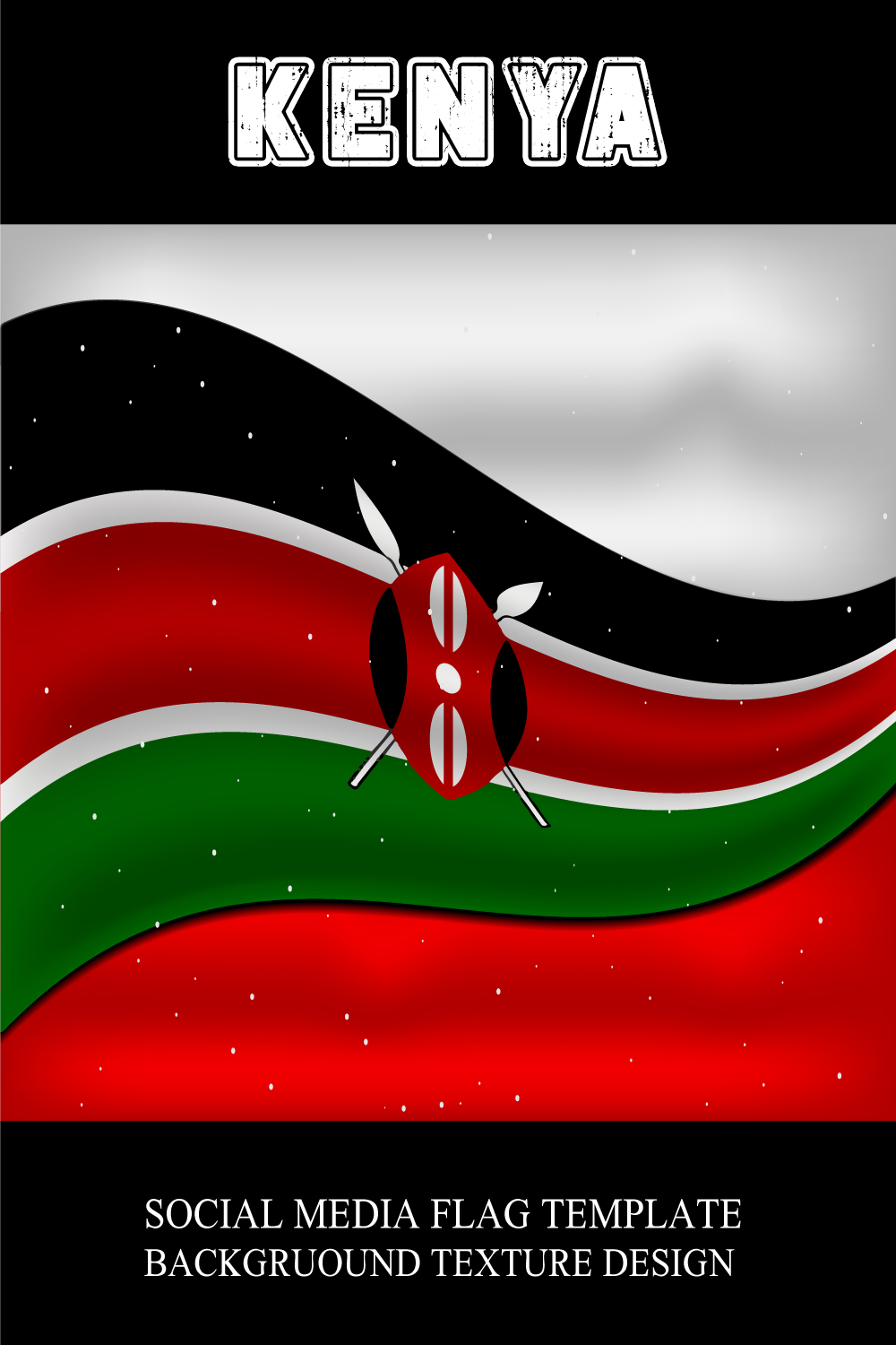 Enchanting image of the flag of Kenya.