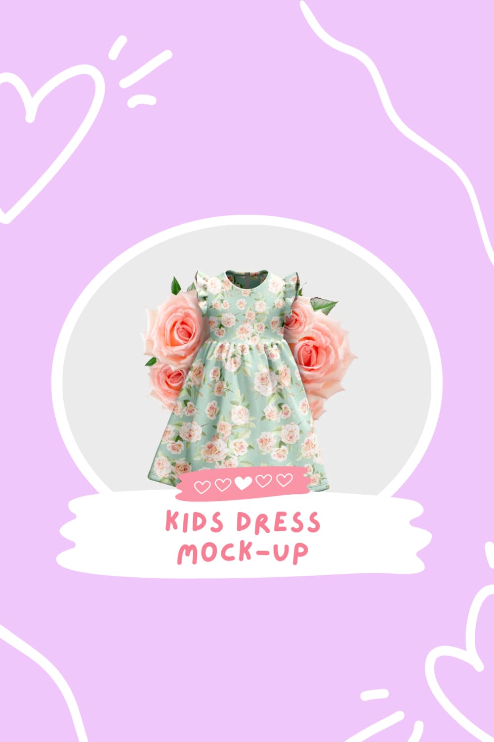 Kids Dress Mockup - pinterest image preview.