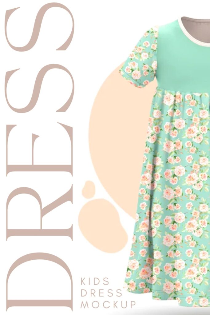 Kids Long Dress Mockup – MasterBundles