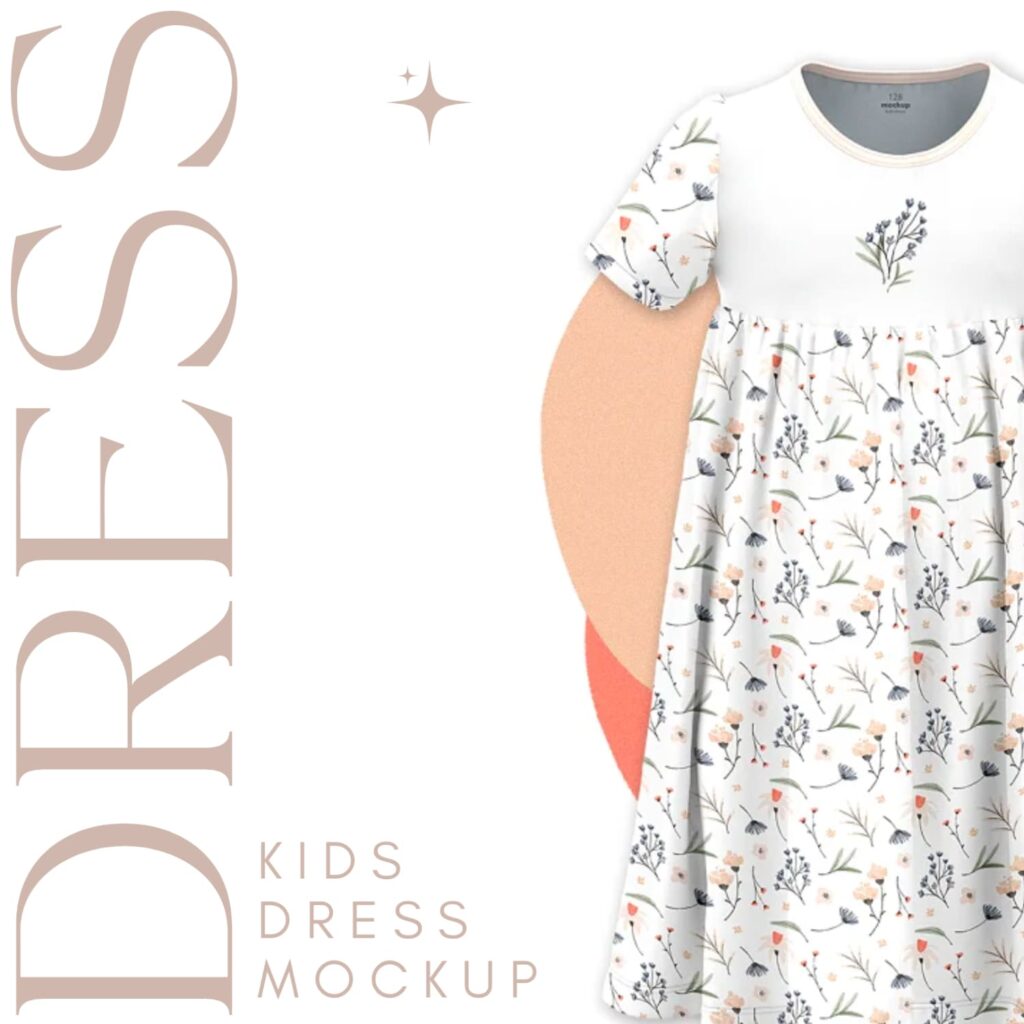 Kids Long Dress Mockup – MasterBundles