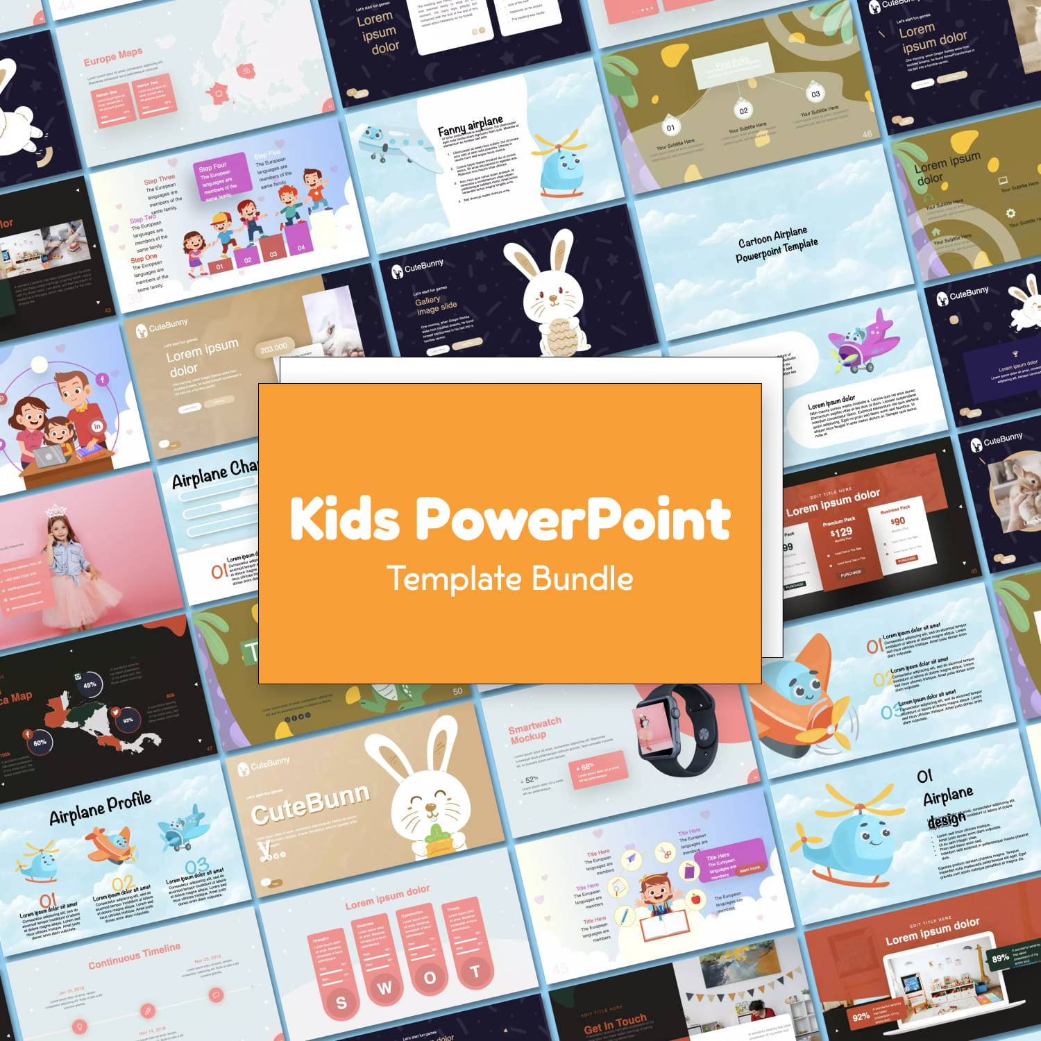Kids PowerPoint Templates Bundle.