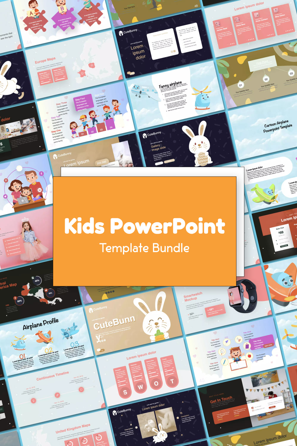 Kids PowerPoint Templates Bundle - Pinterest.