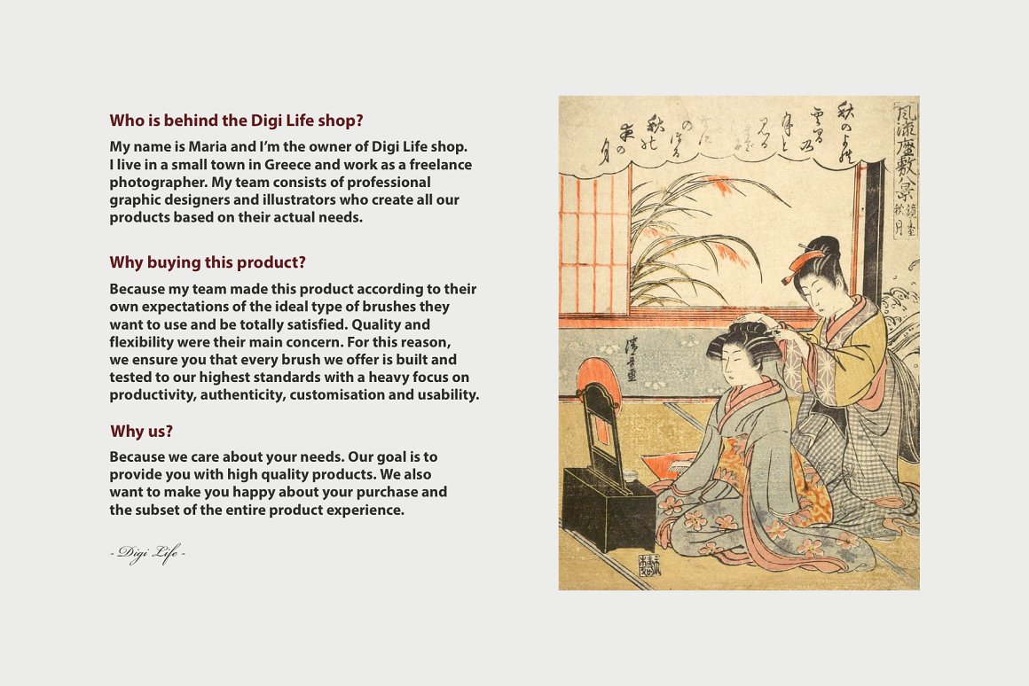 3 answers to questions and a drawing in Edo period on a gray background.