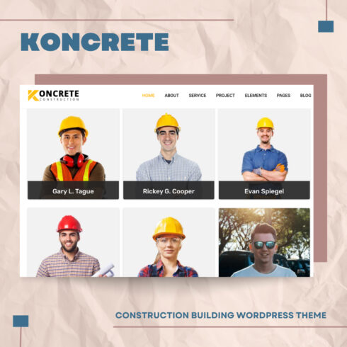 Koncrete - Construction Building WordPress Theme.