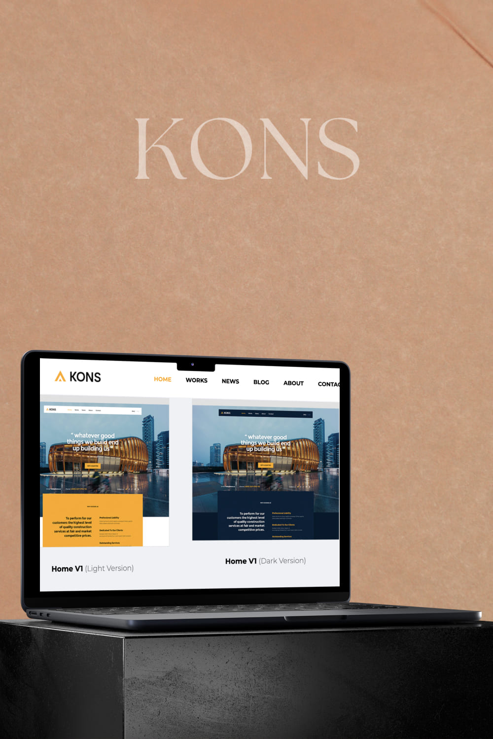 Kons - Construction And Building WordPress Theme - Pinterest.