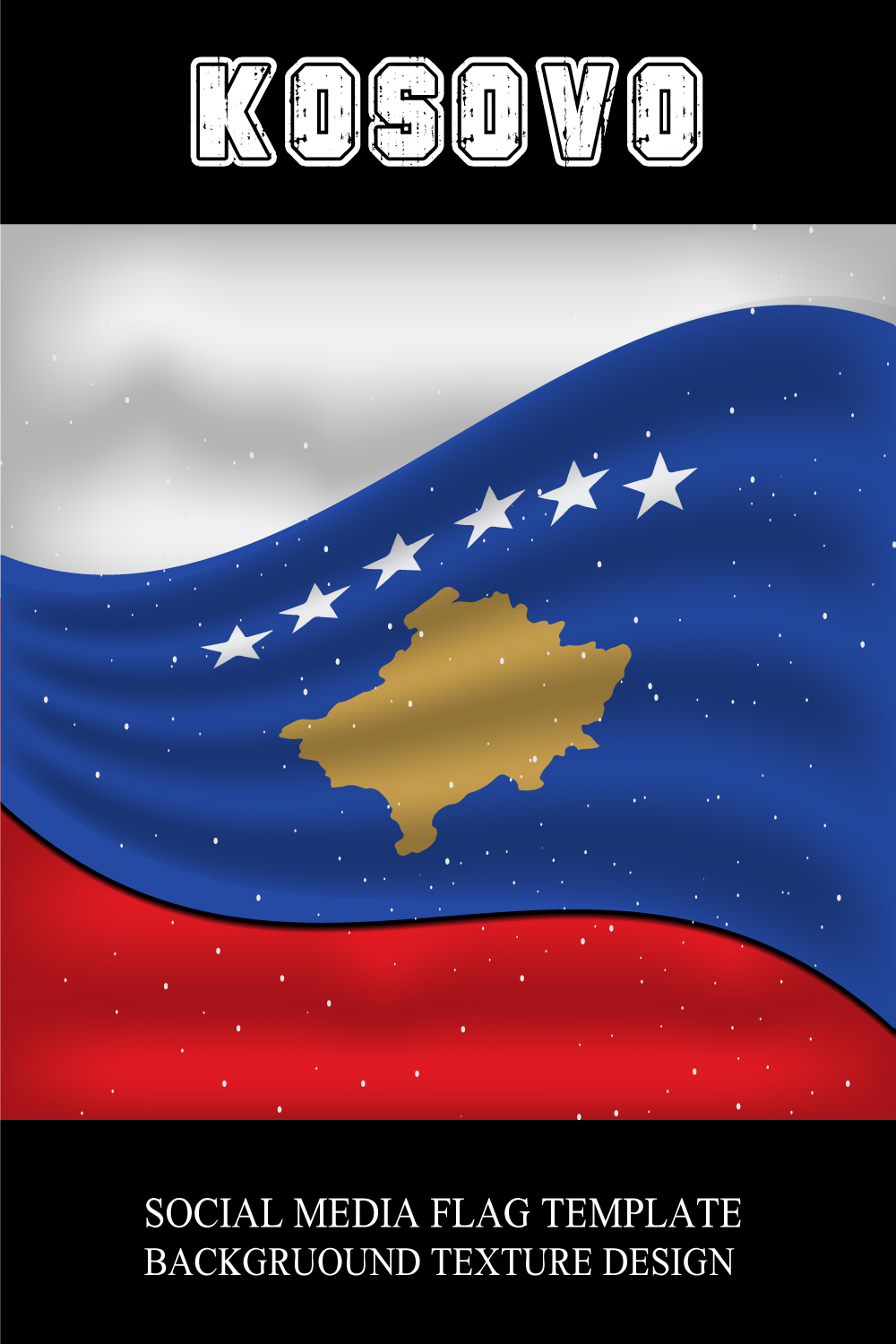 Irresistible image of the flag of Kosovo.