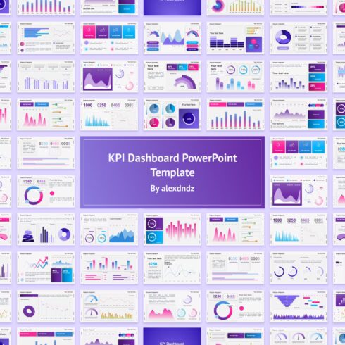 KPI Dashboard PowerPoint Template - main image preview.