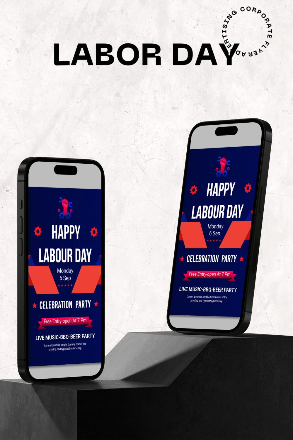 Labor Day Advertising Corporate Flyer - Pinterest.