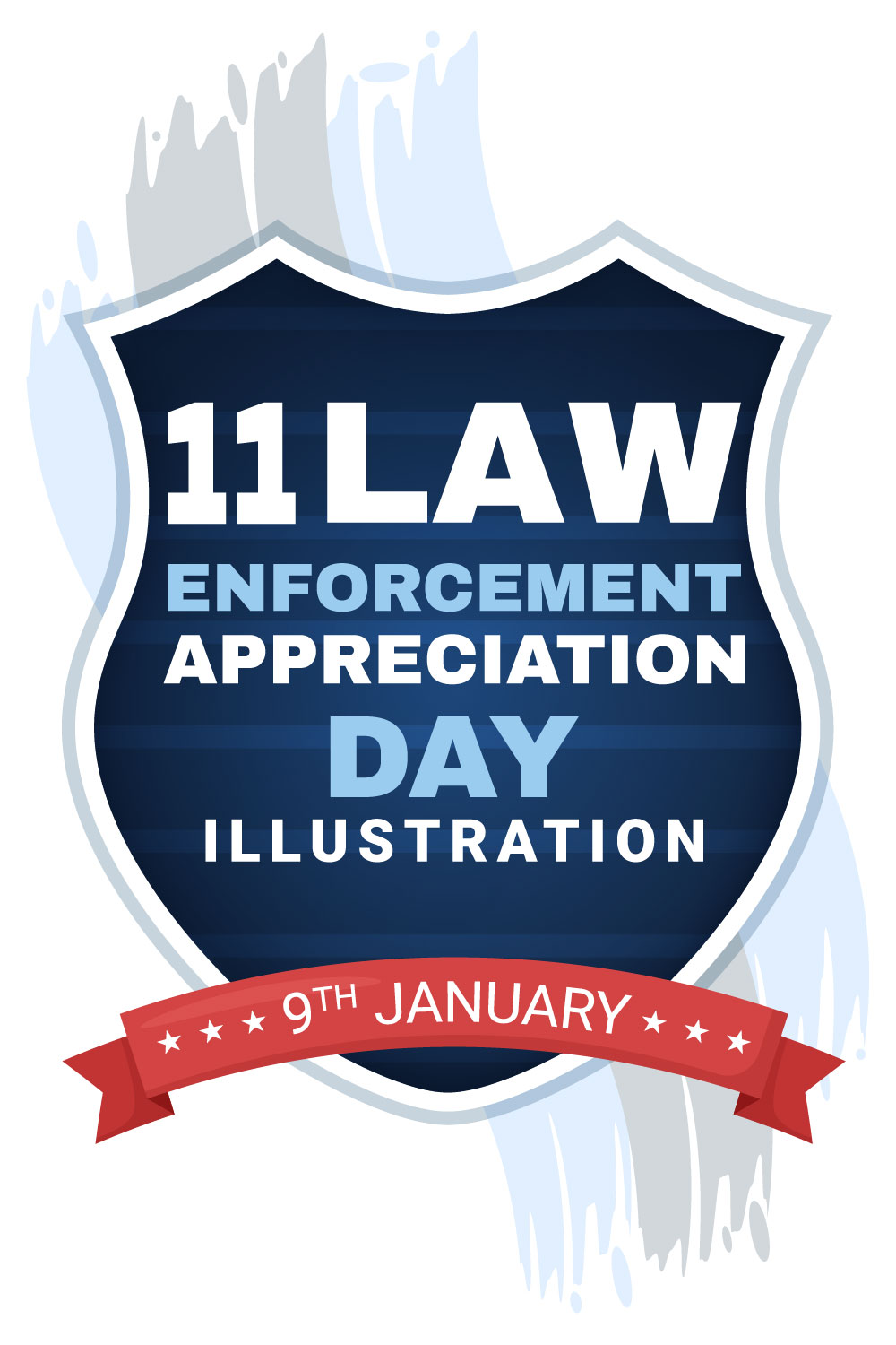 Law Enforcement Appreciation Day or LEAD Illustration pinterest image.