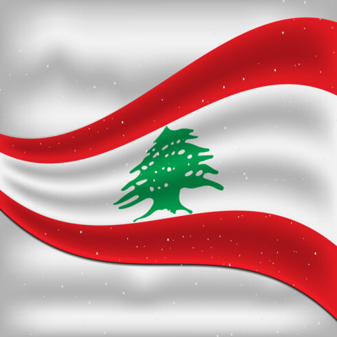 Charming image of the flag of Lebanon.