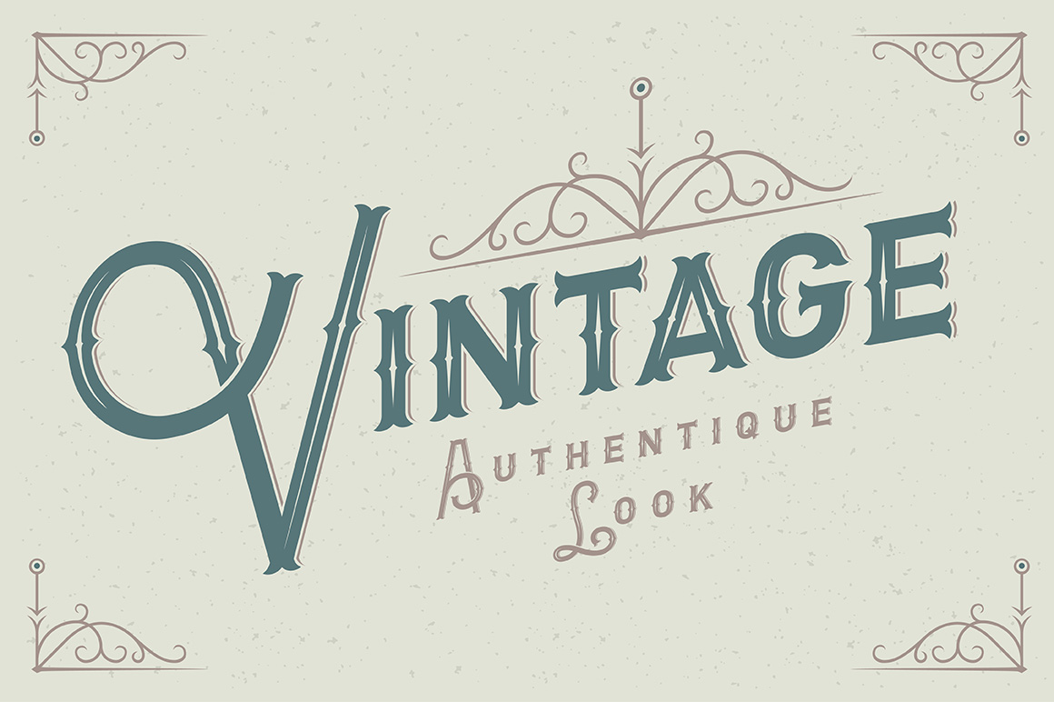 Letterhead Typeface Font with Ornate Design preview image.