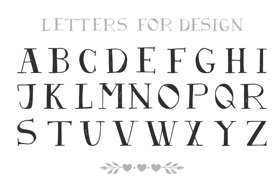 Conceptual letters for design.