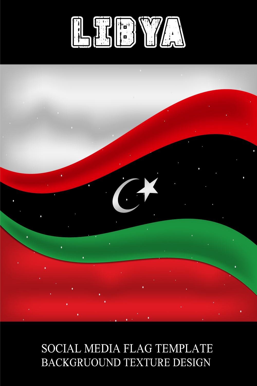 Charming image of the flag of Libya.