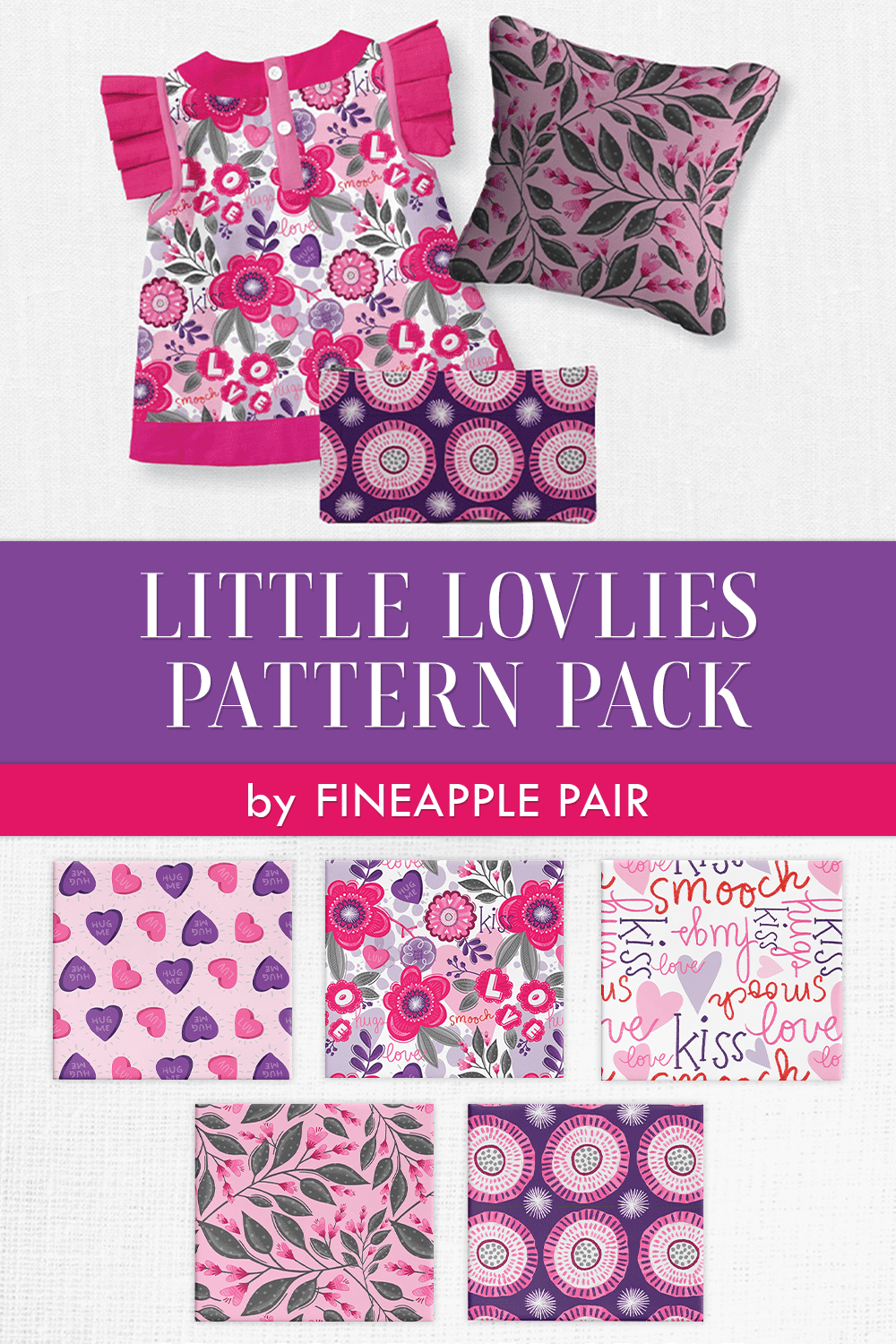 Little Lovlies Pattern Pack - Pinterest.