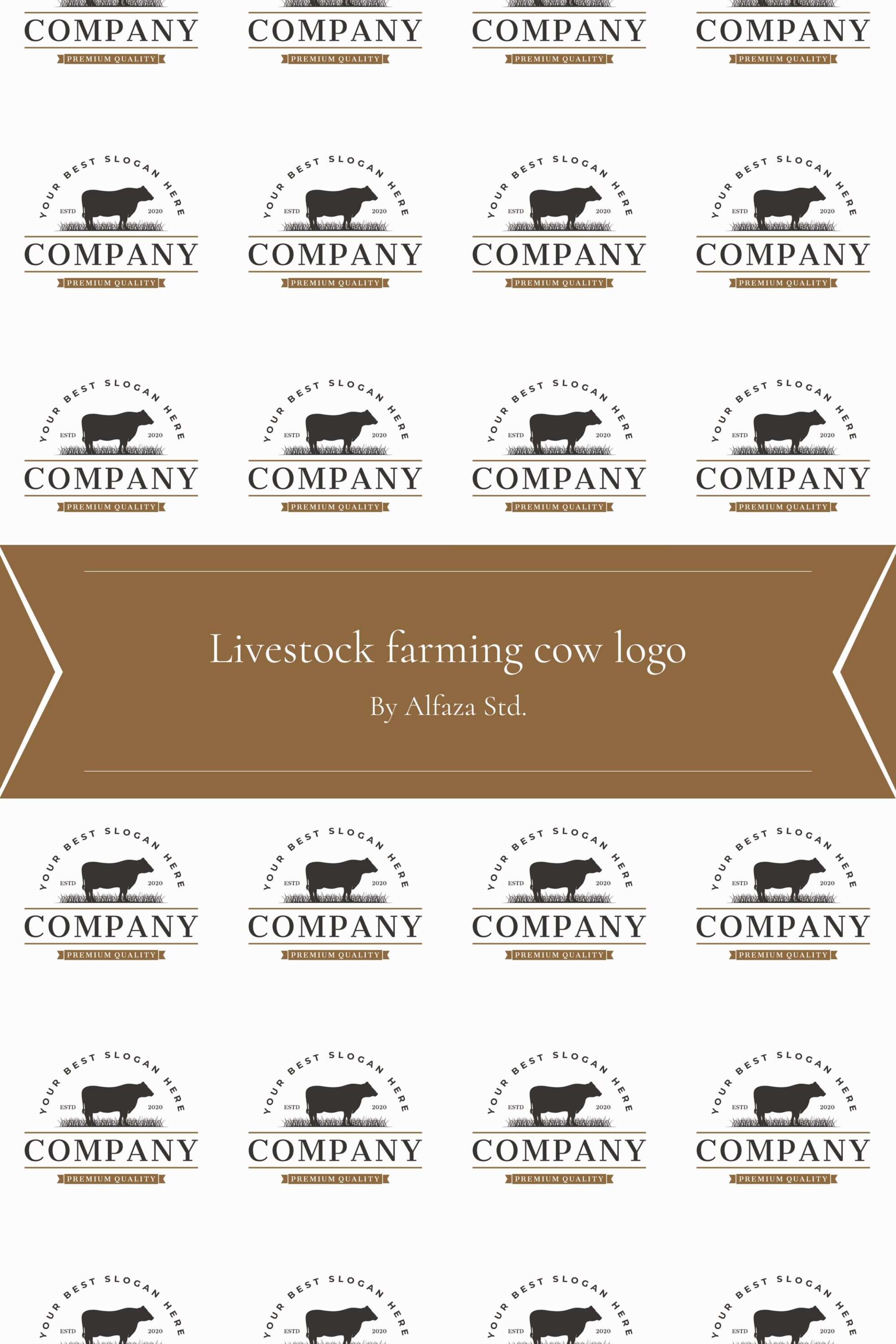 livestock farming cow logo 03 197
