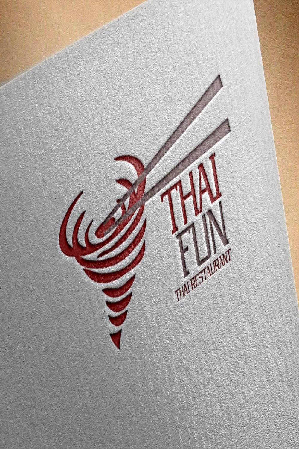 Thai Restaurant Logo Design pinterest image.