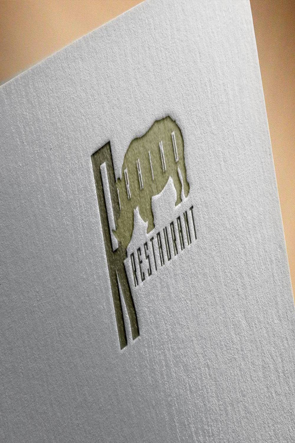 Restaurant Rhino Logo Design pinterest image.