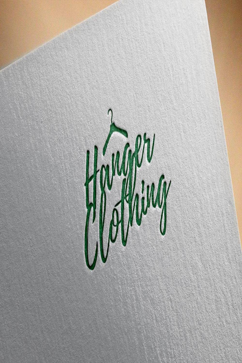 Hanger Clothing Logo Design pinterest image.