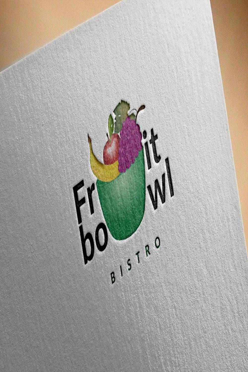 Fruit Bowl Bistro Logo Design pinterest image.
