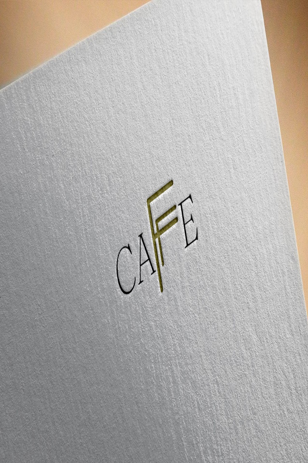 Cafe Logo Design Template Pinterest image.
