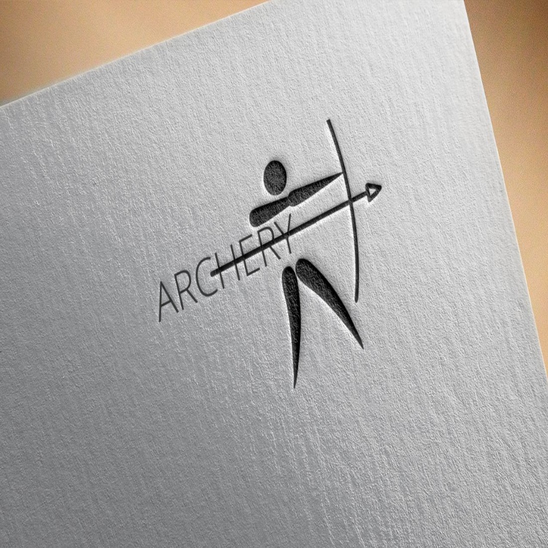 Archery Logo Design mockup example preview.