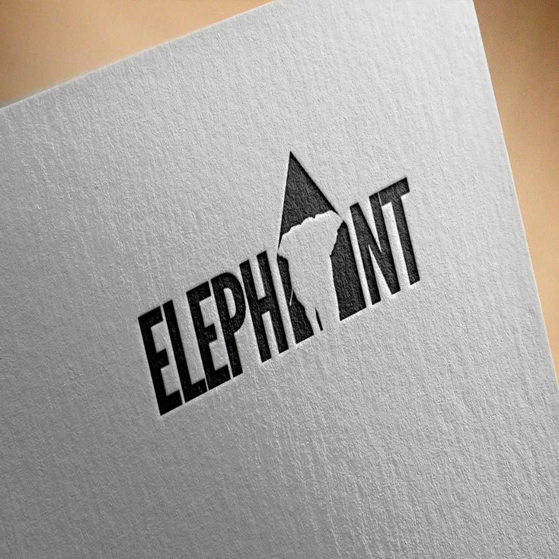 Elephant Logo Design mockup example preview.