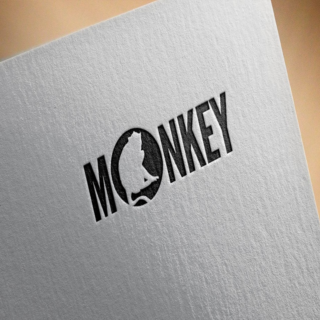 Monkey Logo Design mockup example preview.