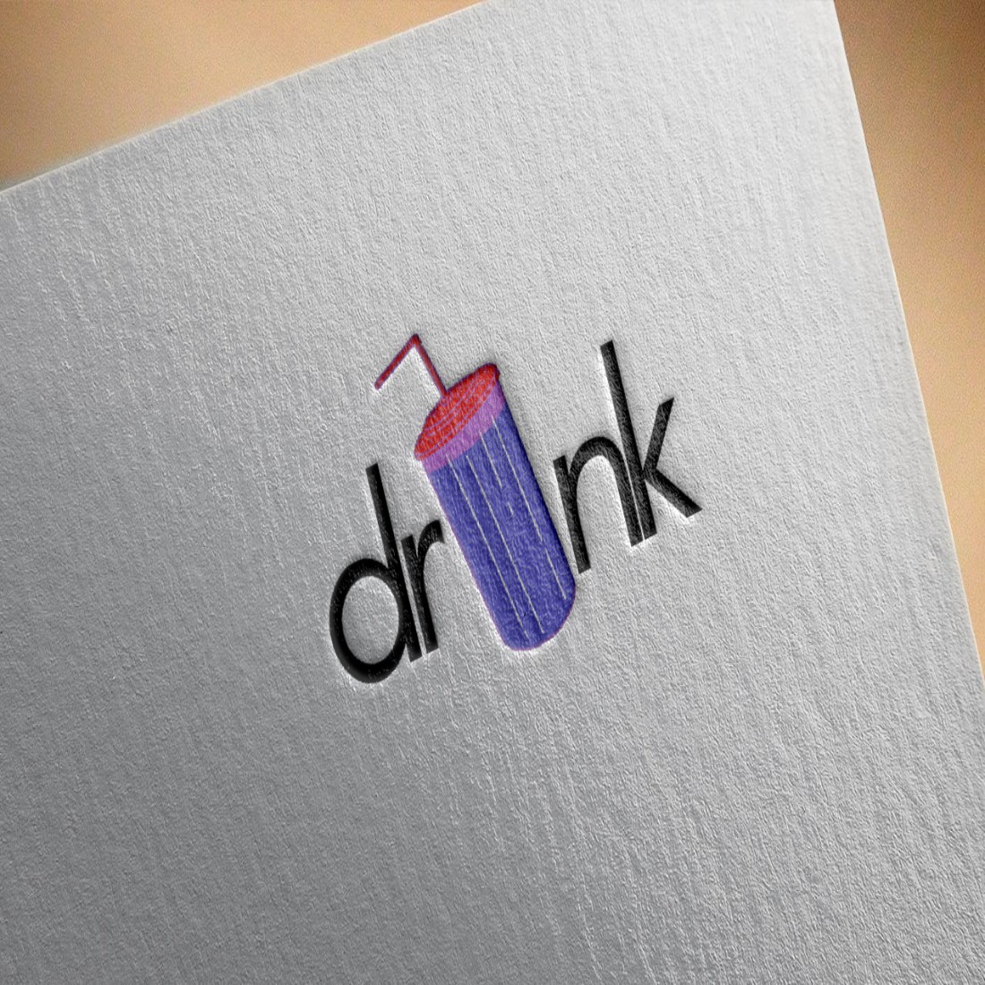 Drink Logo Design mockup example preview.