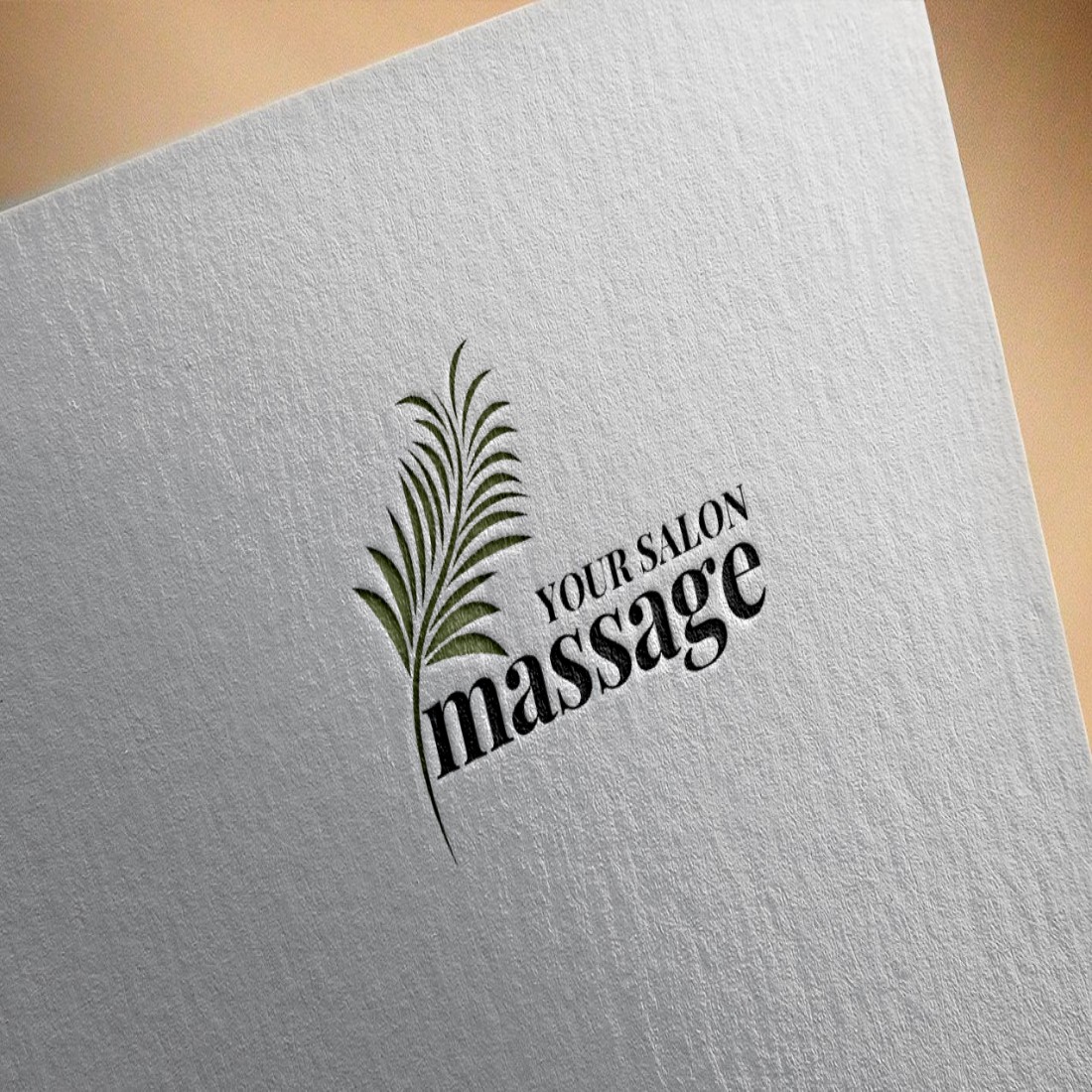 Massage Logo Design mockup example preview.