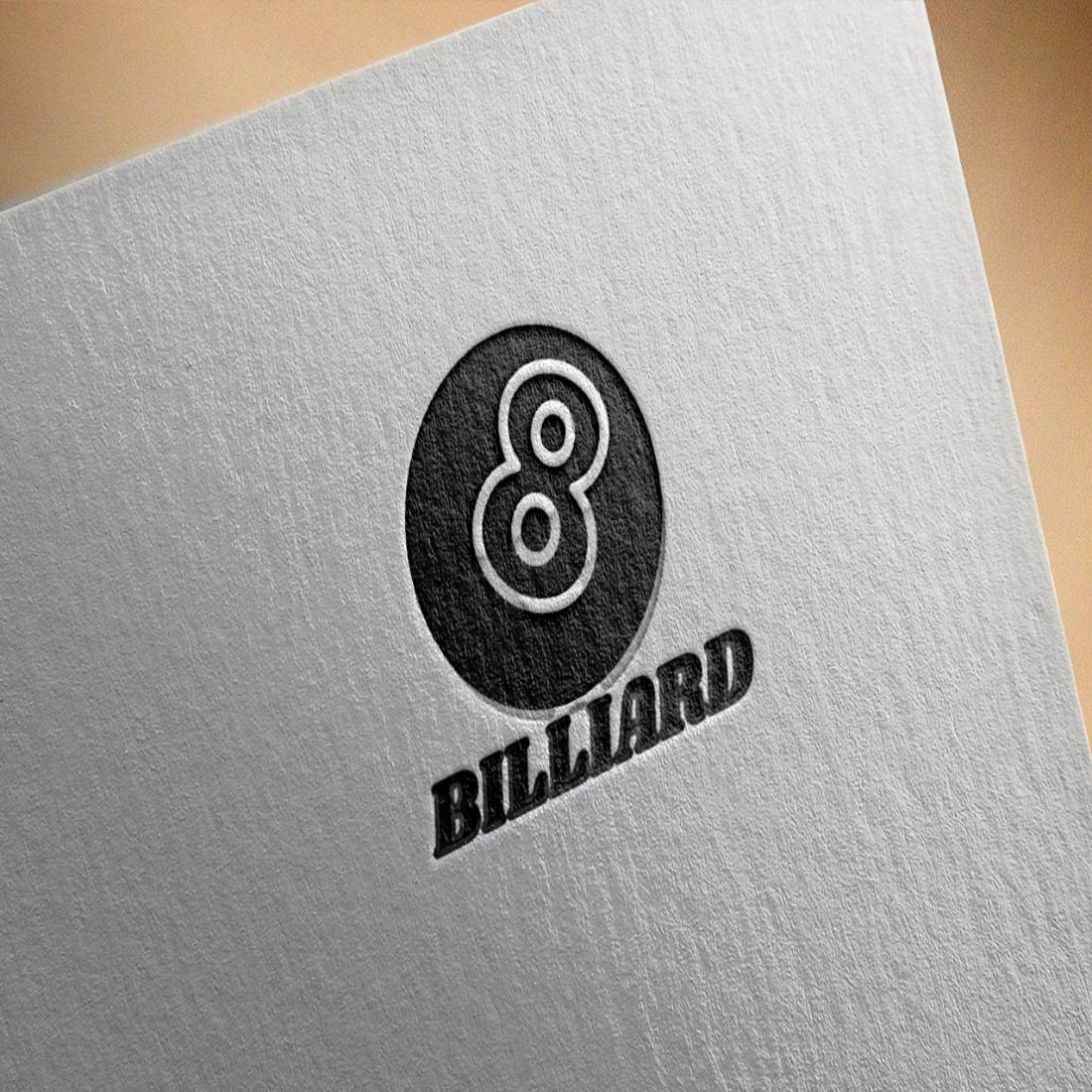 Billiard Logo Design mockup example preview.